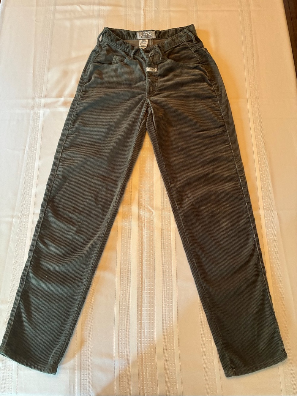 Marithe Francois Girbaud Straight Corduroy Jeans in Gray, Vintage, 100% Cotton